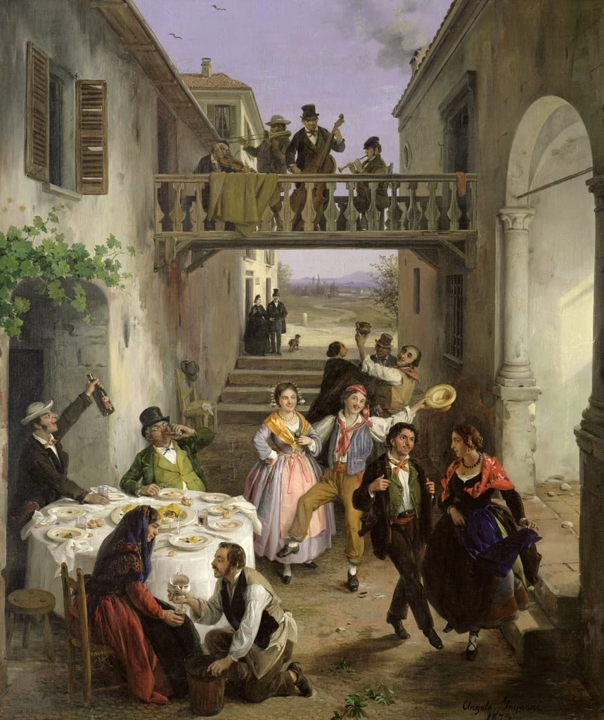  190-Angelo Inganni-Matrimonio in Brianza-Museo Civico Rivoltello, Trieste 